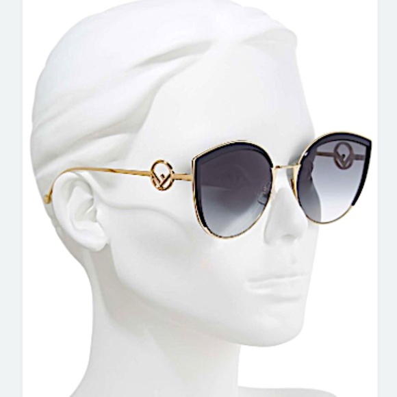Fendi Brown Gradient Cat Eye Ladies Sunglasses